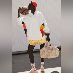 Free People Sprint to the Finish printed hoodie by FP Movement NWOT